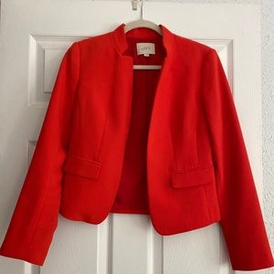 Womens LOFT Red Blaser